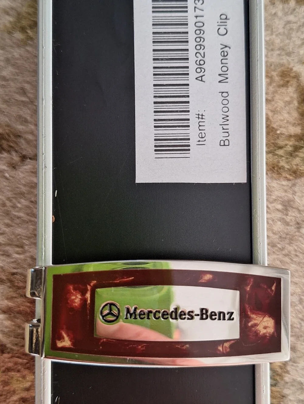 Mercedes Benz Burlwood Money Clip